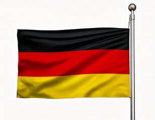 Naklejka premium Waving flag of Germany. Illustration of flag on white background