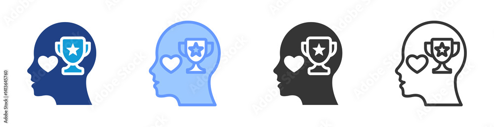 Poster Intrinsic Incentive icon set multiple style collection