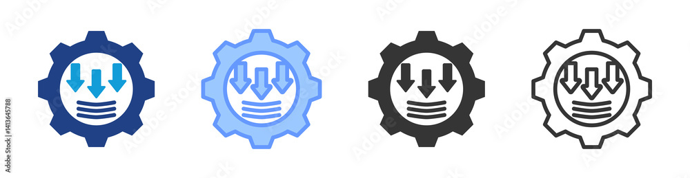 Aufkleber internal presure icon set multiple style collection