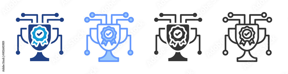 Poster Reward System icon set multiple style collection