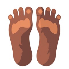 Graphic Cartoon Foot and Feet Illustration with Toes and Sole for Health and Wellness Vector Design