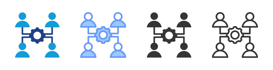 Employee Engagement icon set multiple style collection