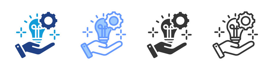 Innovation icon set multiple style collection