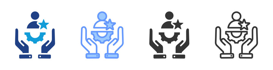 Talent Management icon set multiple style collection