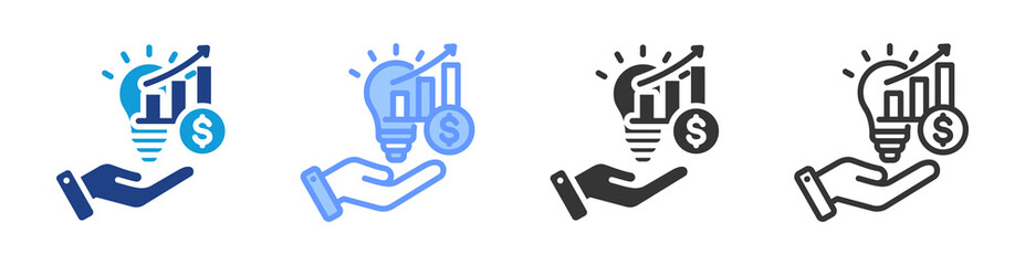 Innovation icon set multiple style collection