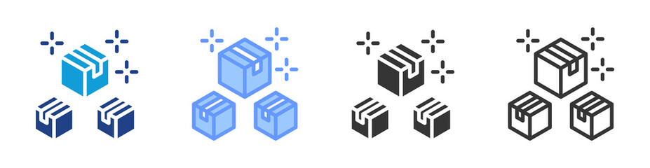 Product Differentiation icon set multiple style collection