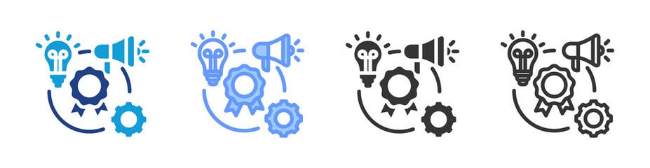 Branding icon set multiple style collection