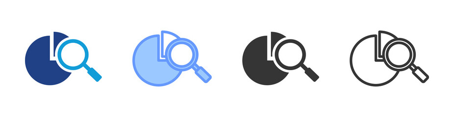 Market Segmentation icon set multiple style collection