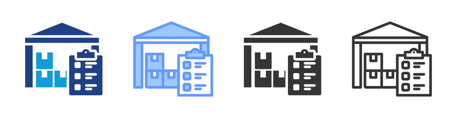 Inventory icon set multiple style collection