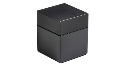 Fototapeta premium Isolated 3D Render Of A Black Cube Object With Textured Top Surface