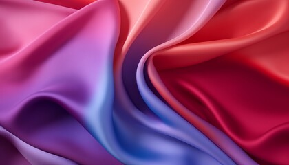 Fototapeta premium colorful fabric silk wave line background