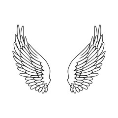 Obraz premium Wings Illustration - Vector Graphic