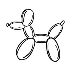 Cartoon Balloon Dog Illustration