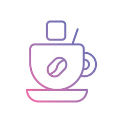 With Sugar icon vector stock illustration