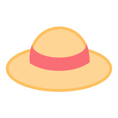 illustration of a straw hat or beach hat