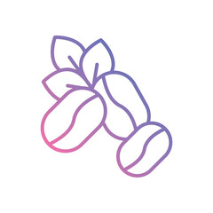 Green Coffee icon vector stock illustration