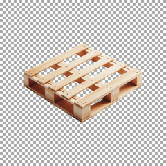 Reliable Wooden Pallet for Warehouse Organization on transparent background, png, psd
