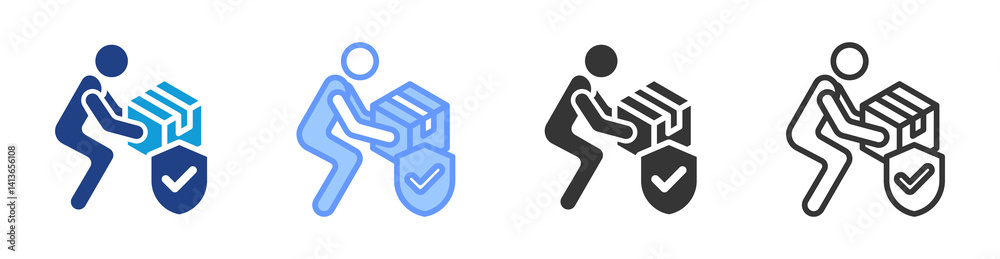 Aufkleber Safe Lifting icon set multiple style collection