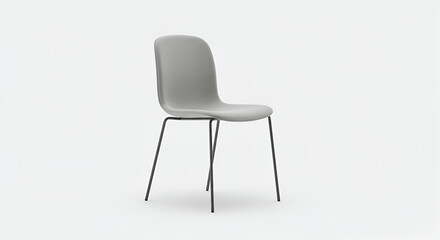 Fototapeta premium Minimal dining chair mockup on white background