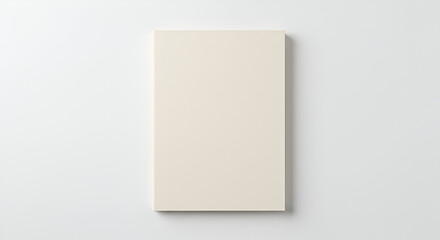 Basic notebook mockup with blank cover on white background