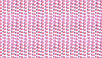 Abstract seamless diagonal pattern featuring colorful textured leaf or teardrop shapes with a pixelated effect 