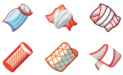 set of vector gauze icons 