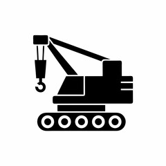 creative details Construction Crane Icon Vector Illustration