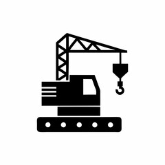 creative details Construction Crane Icon Vector Illustration