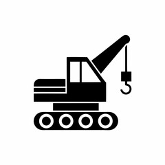 creative details Construction Crane Icon Vector Illustration
