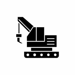 creative details Construction Crane Icon Vector Illustration