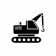creative details Construction Crane Icon Vector Illustration
