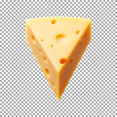 Cheese Triangle with Holes for Food Graphics on transparent background, png, psd
