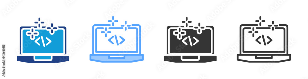 Aufkleber Clean Code icon set multiple style collection