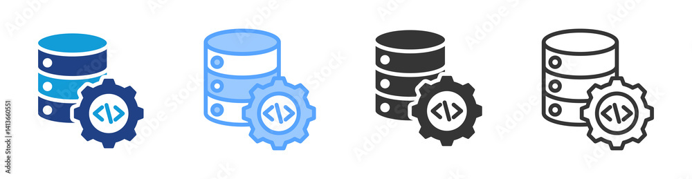 Poster Backend icon set multiple style collection