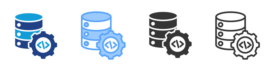 Backend icon set multiple style collection