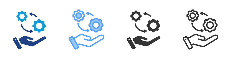 Help icon set multiple style collection