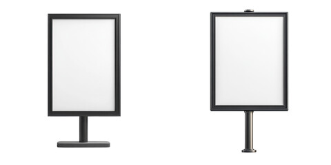 Empty Sign Frames Ready for Customization or Advertising Display