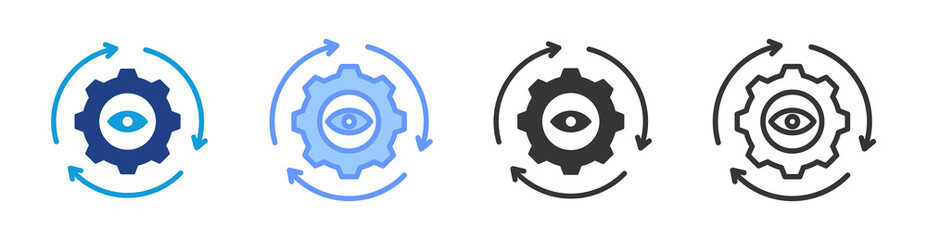 Visibility icon set multiple style collection