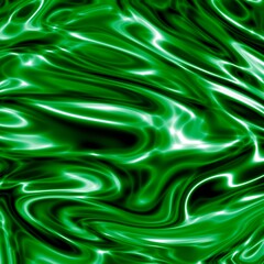 Shiny wavy green metallic background 