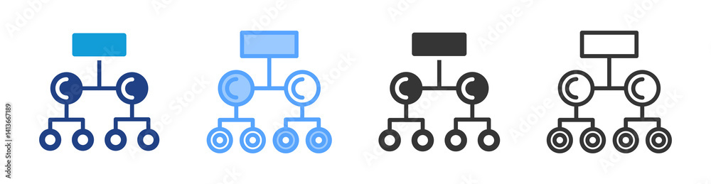 Poster Classification icon set multiple style collection