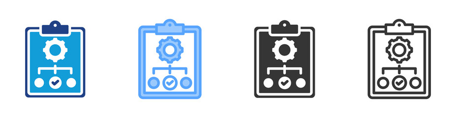 Fototapeta premium Planned icon set multiple style collection