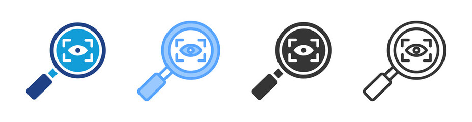 Observational icon set multiple style collection