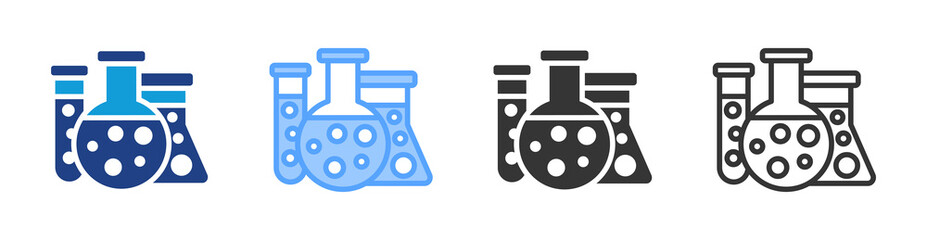 Laboratory icon set multiple style collection