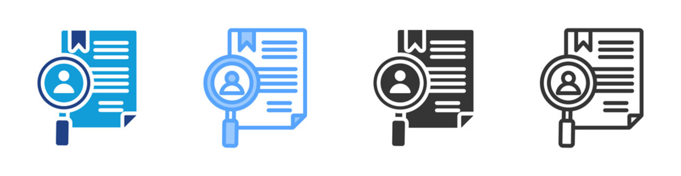 Case Study icon set multiple style collection