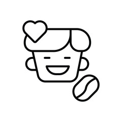 Coffee Lover icon vector stock illustration