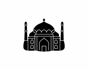 creative details Mosque Icon Vector Illustration