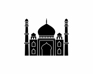 creative details Mosque Icon Vector Illustration