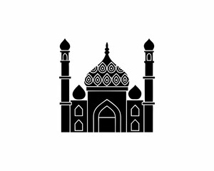 creative details Mosque Icon Vector Illustration