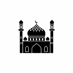 creative details Mosque Icon Vector Illustration