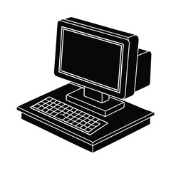 Fototapeta premium Isolated Medical Computer on White Background